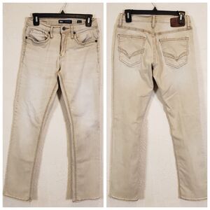 BKE Jeans Men 29 Jake Straight Leg Medium Wash Blue Denim Buckle Western Work